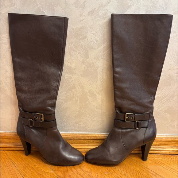 Coach Addie Brown Leather Tall Boots size 9 - Picture 1 of 6